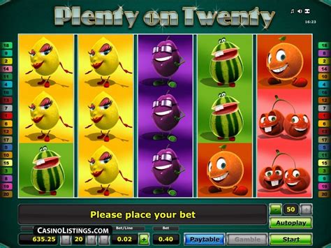 Plenty on Twenty Slot Machine .